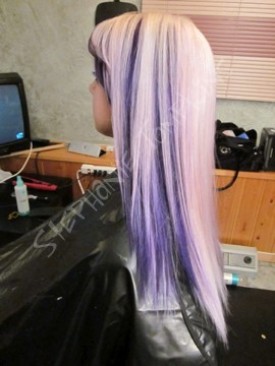 blonde and purple color